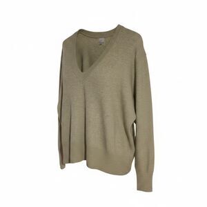 A New Day Women's V-Neck Sweater Top/ Long Sleeve Pullover/ Beige